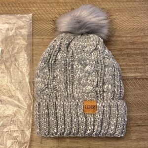 NIP Gray & White Knit Winter Hat